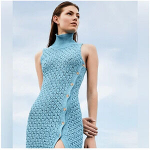 ROTATE BIRGER CHRISTENSEN Tessa Knit Dress - Ethereal Blue
